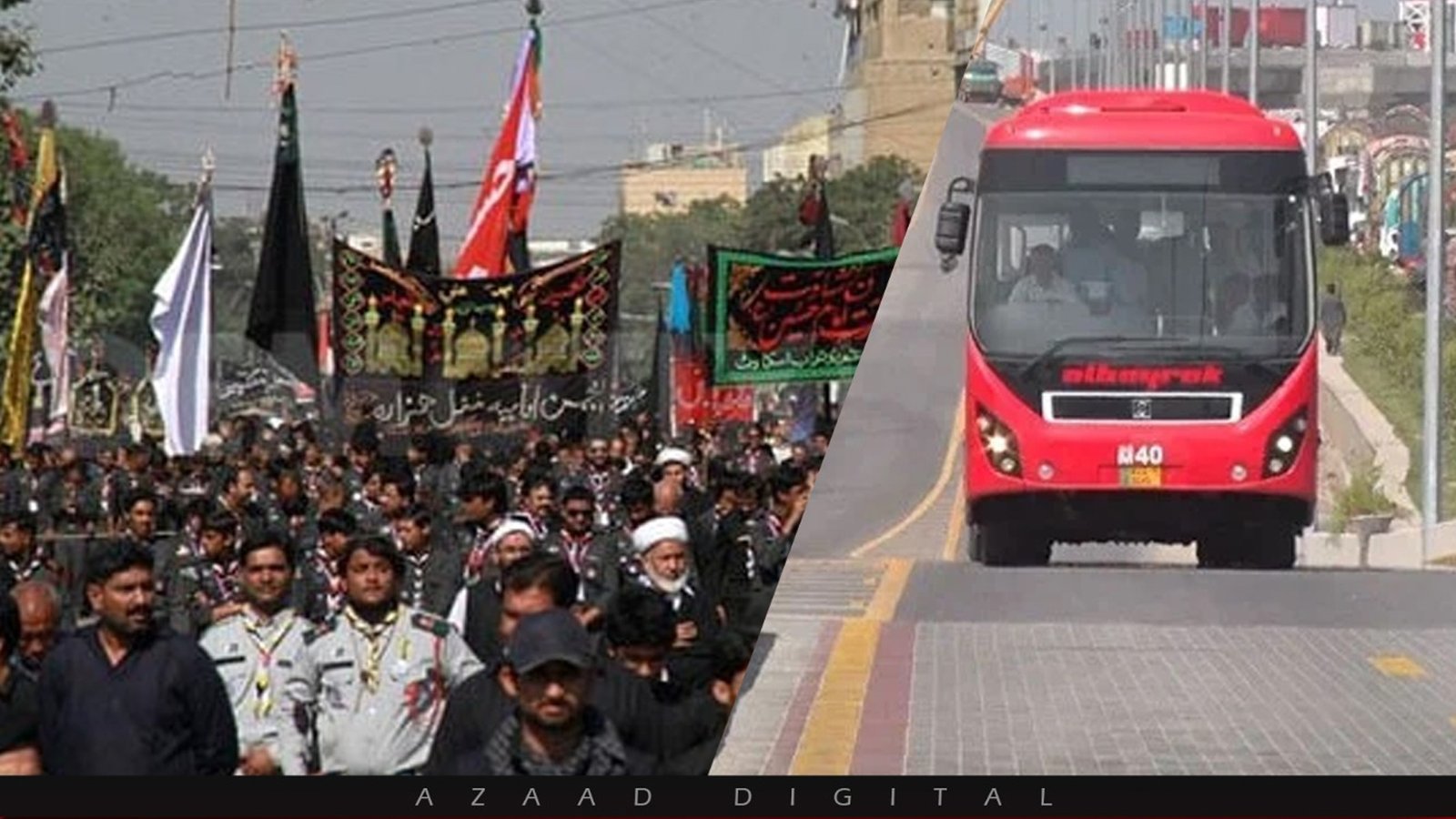 ملک بھر میں 9 محرم کے جلوس مقررہ روایتی  راستوں پر رواں دواں، میٹرو بس سروس بند کر دی گئی