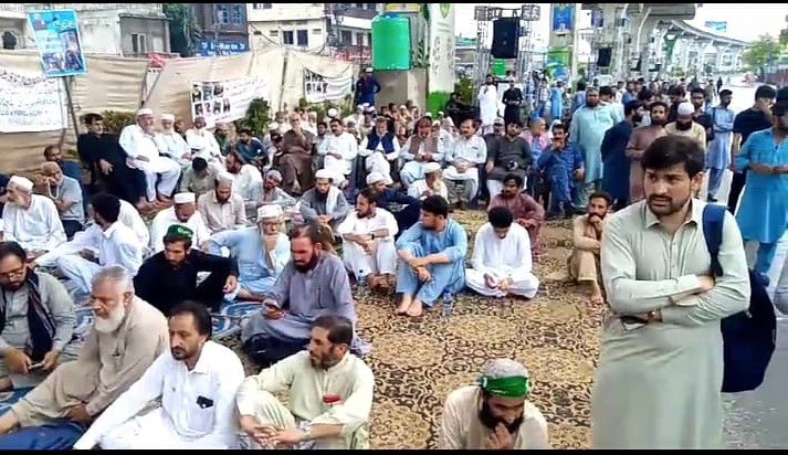 جماعت اسلامی کا راولپنڈی  دھرنا ساتویں روز   بھی جاری