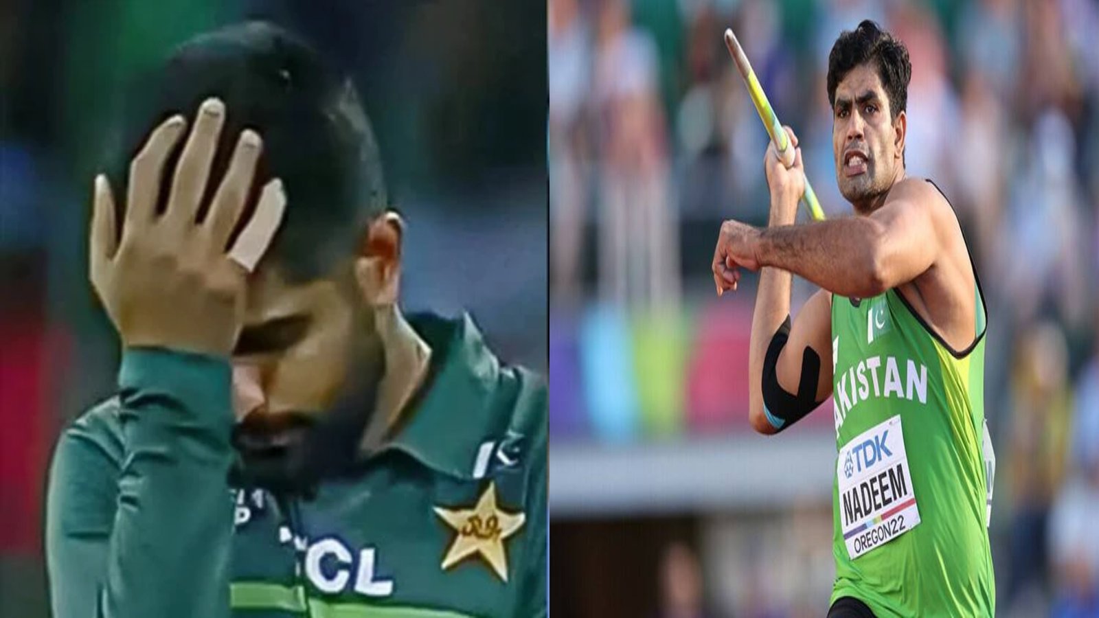 بابر اعظم ارشد ندیم کو مبارکباد دیتے ہوئے غلطی کربیٹھے