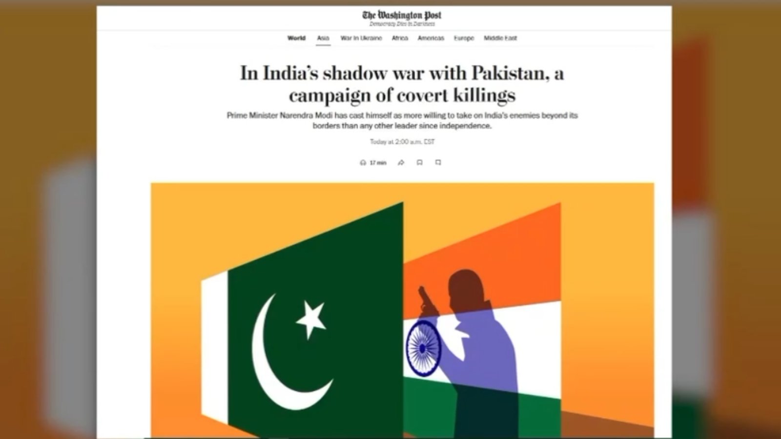 پاکستان میں دہشتگردی اور ٹارگٹ کلنگ میں بھارت کا گھناؤنا کردار عالمی سطح پر بےنقاب