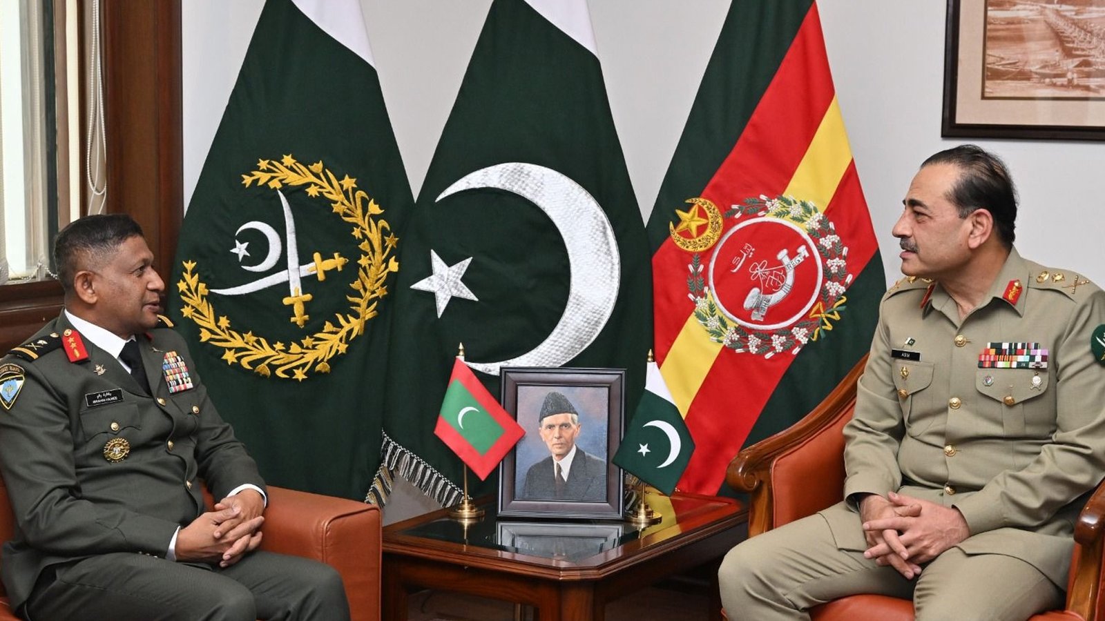 آرمی چیف جنرل عاصم منیر سے مالدیپ کی مسلح افواج کے چیف آف ڈیفنس فورسز کی ملاقات