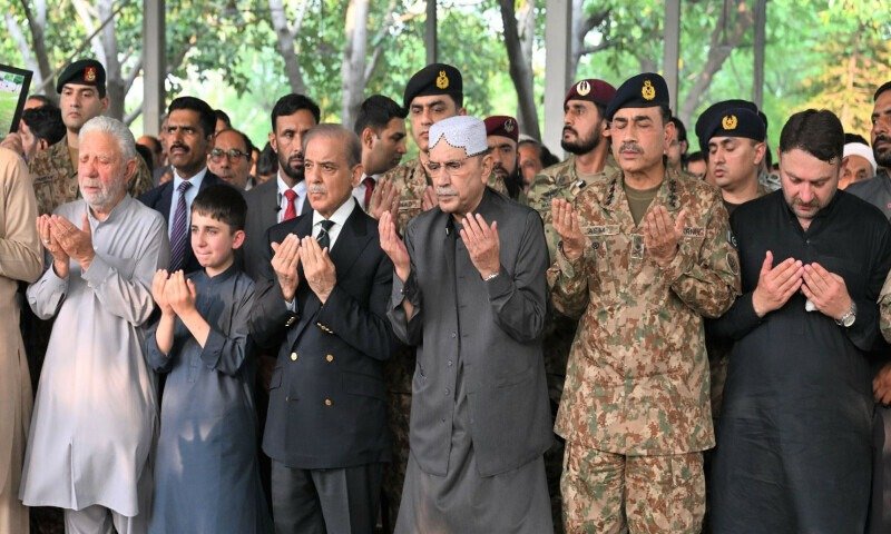 کرنل ظہیر عباس کے صاحبزادے شہید ارتضی عباس کی نماز جنازہ ادا کر دی گئی
