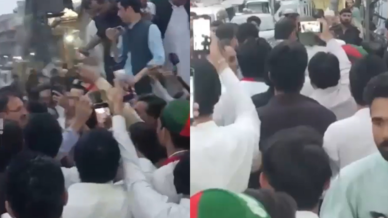 پشاور میں پی ٹی آئی کا احتجاج ناکام، کارکنوں نے جنید اکبر کو تقریر  کرنے سے روک دیا