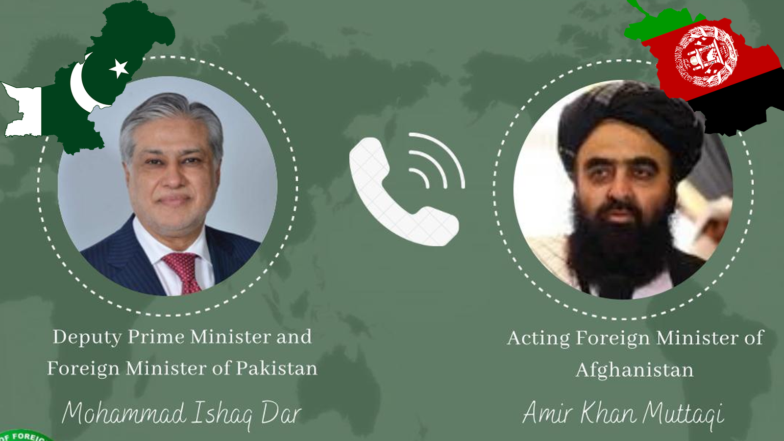 اسحاق ڈار اور افغان ہم منصب امیر خان متقی کے درمیان ٹیلیفونک رابطہ، سفارتی تعلقات کی بحالی پر اظہار مسرت