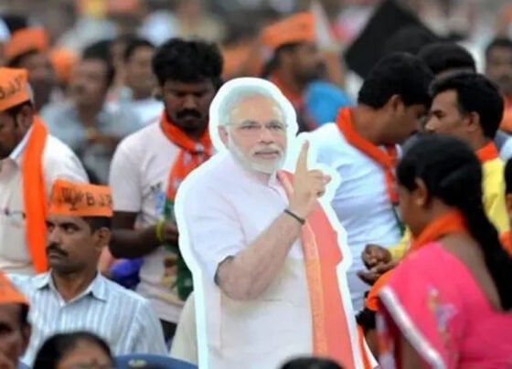Modi's scary face and BJP supporters