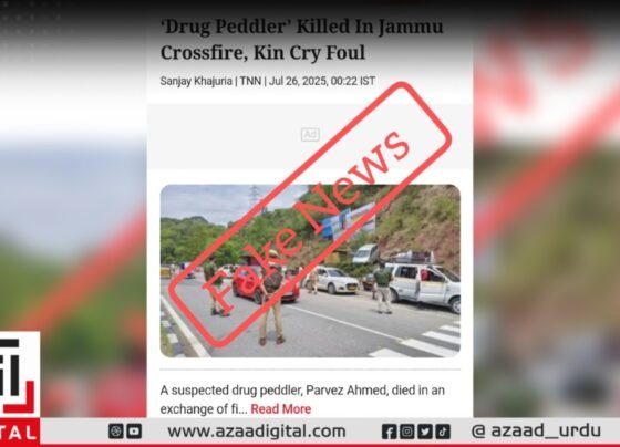 بھارتی میڈیا نے جعلی مقابلے میں قتل کشمیری نوجوان کو منشیات فروش قرار دیدیا