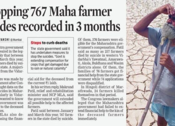 بھارتی کسانوں میں خودکشیاں بڑھنے لگیں، مہاراشٹرا میں تین ماہ میں 767 اموات