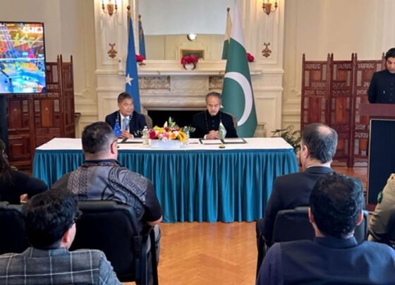 Agreement being signed in Pakistan and Micronesia
