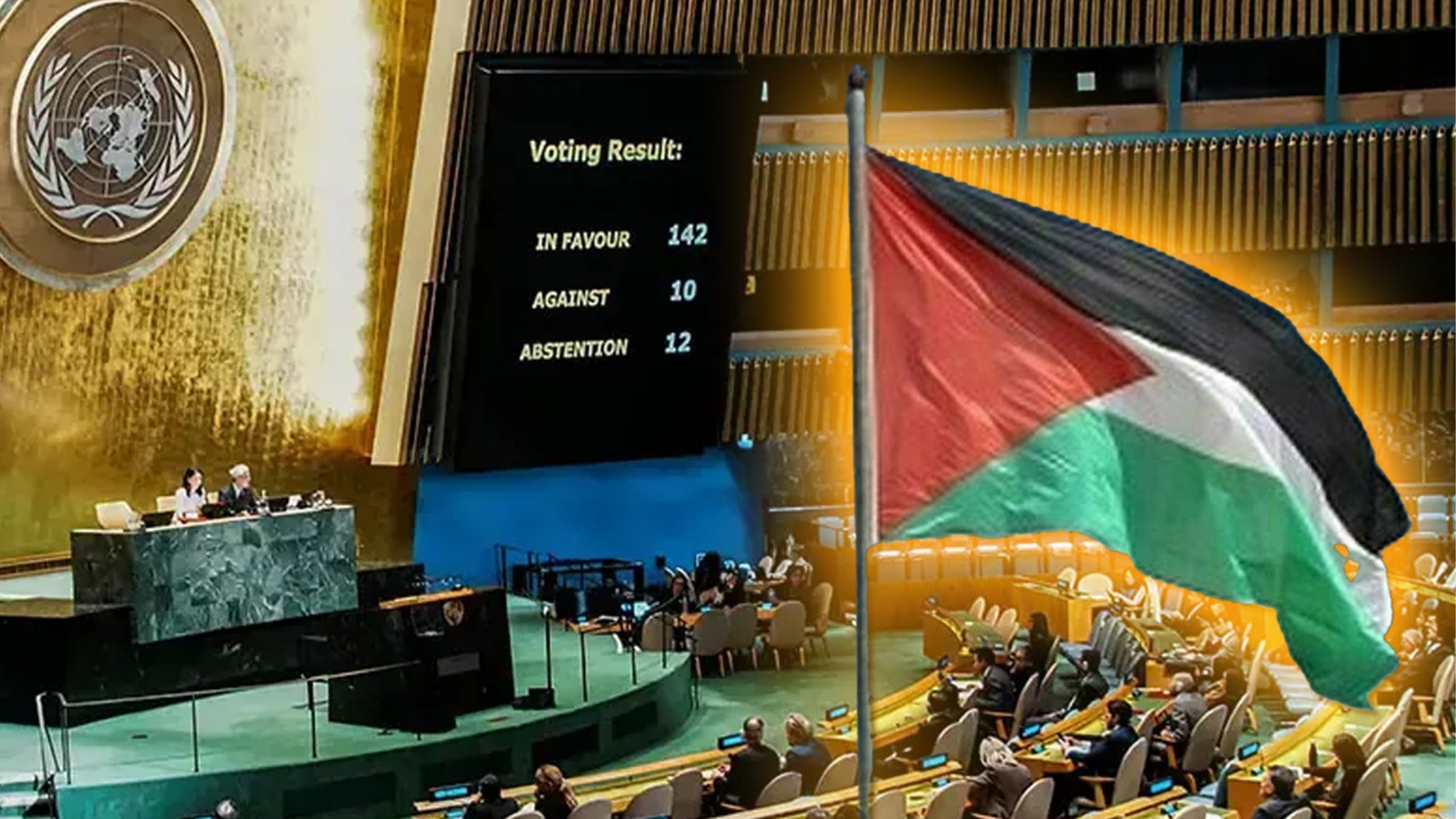 اقوام متحدہ کی جنرل اسمبلی میں فلسطین کے 2 ریاستی حل کی قرار داد منظور