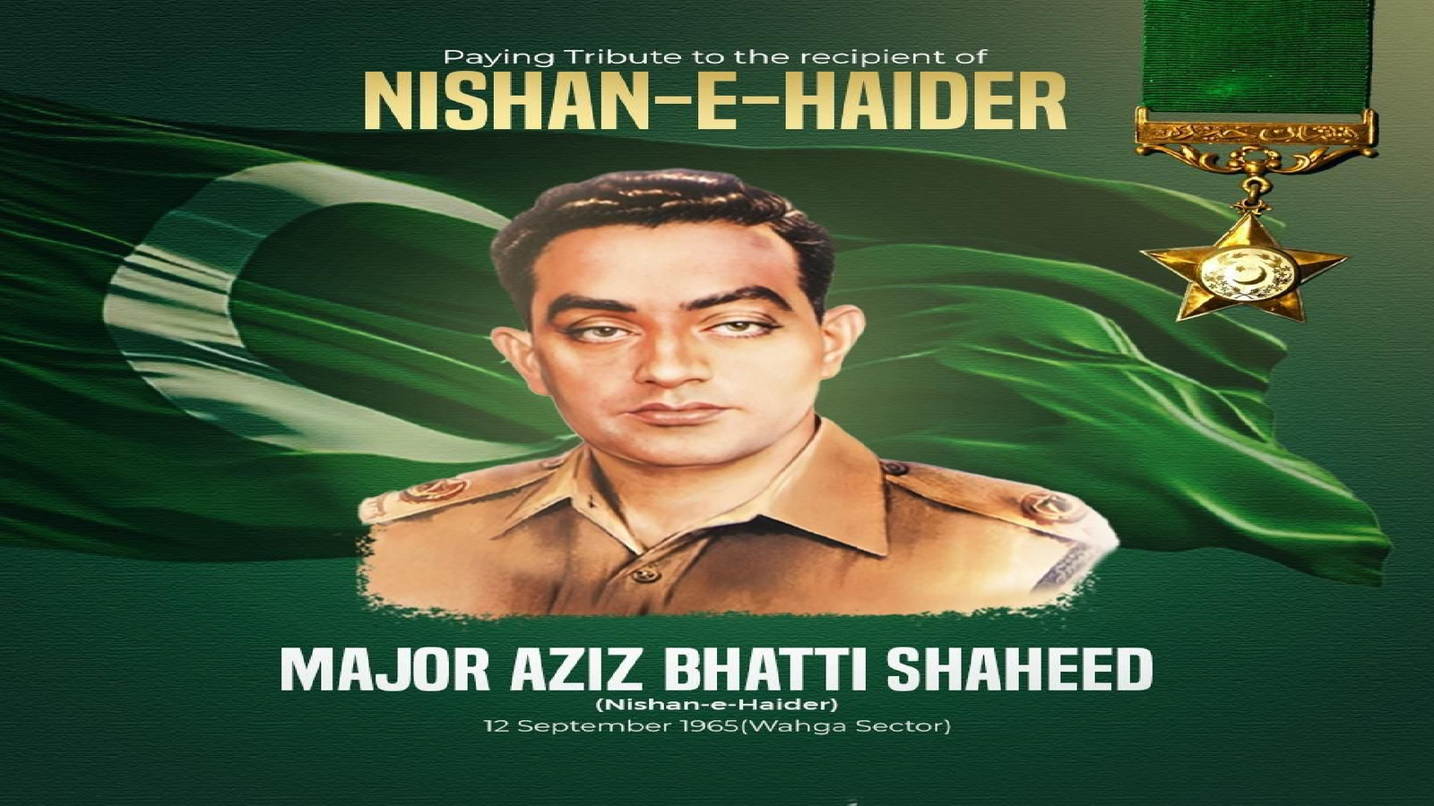 1965 کی جنگ کے ہیرو میجر راجہ عزیز بھٹی شہید (نشانِ حیدر) کا 60 واں یومِ شہادت ،پاک فوج کا زبردست خراج عقیدت