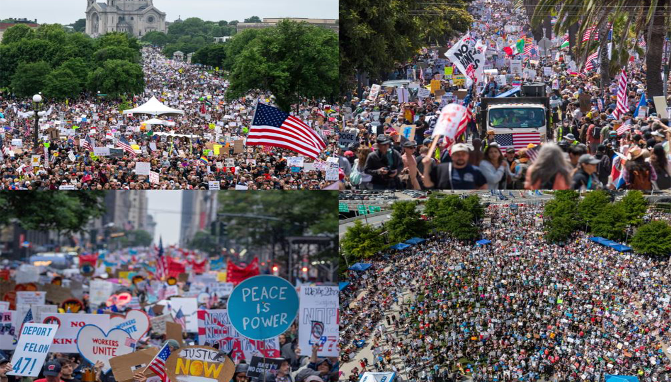 امریکا کے 2700 شہروں میں شدید مظاہرے پھوٹ پڑے، لاکھوں لوگ سڑکوں پر، ٹرمپ انتظامیہ مشکل میں پڑگئی