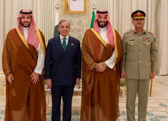 Field Marshal Asim Munir Shahbaz Sharif and Saudi officials