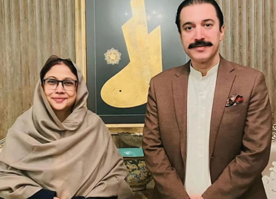 Faisal Rathore with Faryal Talpur