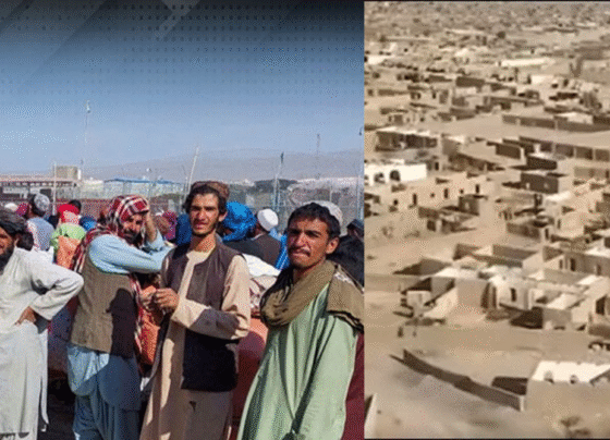 Large Afghan refugee camp empty