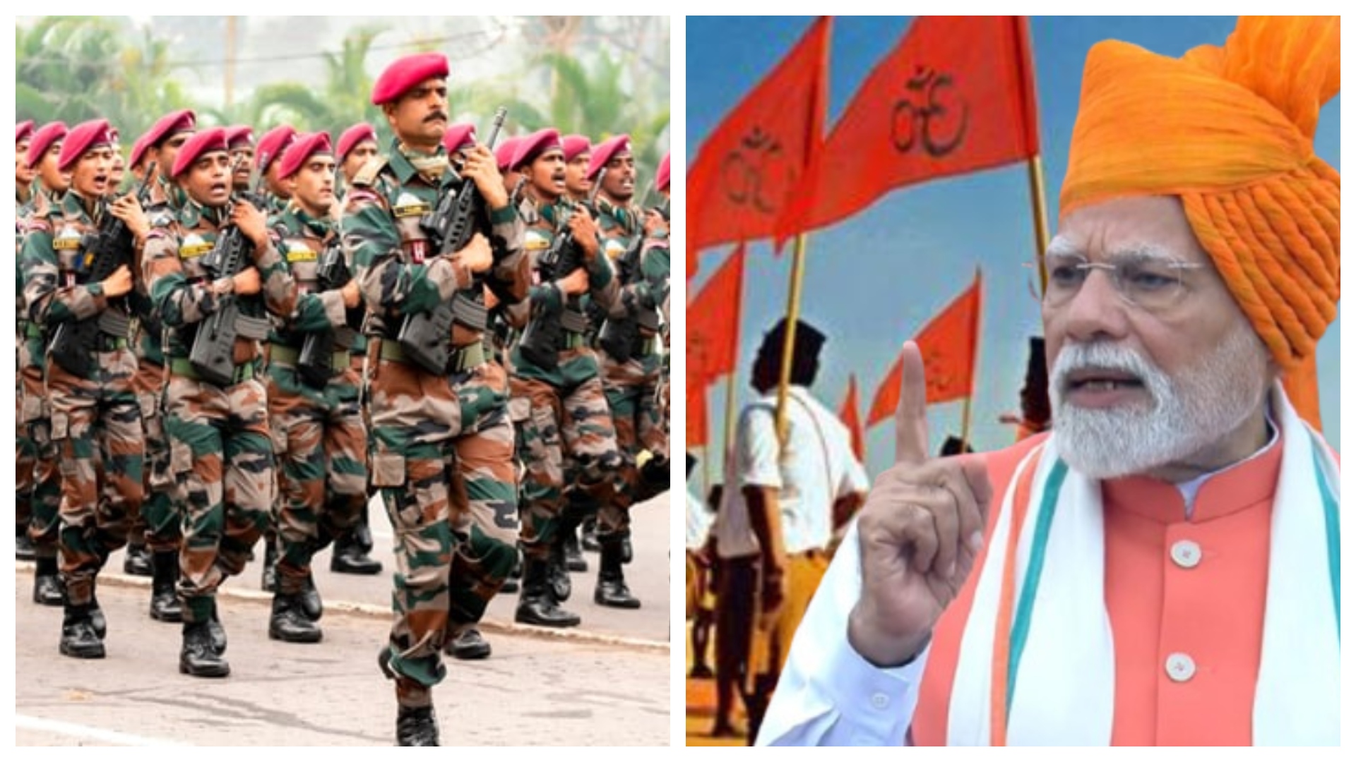 انتہاپسند مودی کی سرپرستی میں بھارتی فوج آر ایس ایس کے زہریلے ہندوتوا نظریہ کی محافظ بن گئی