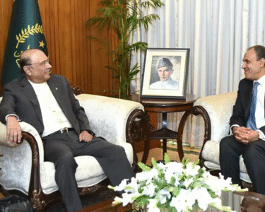 صدر سے مصری وزیر خارجہ ملاقات کررہے ہیں