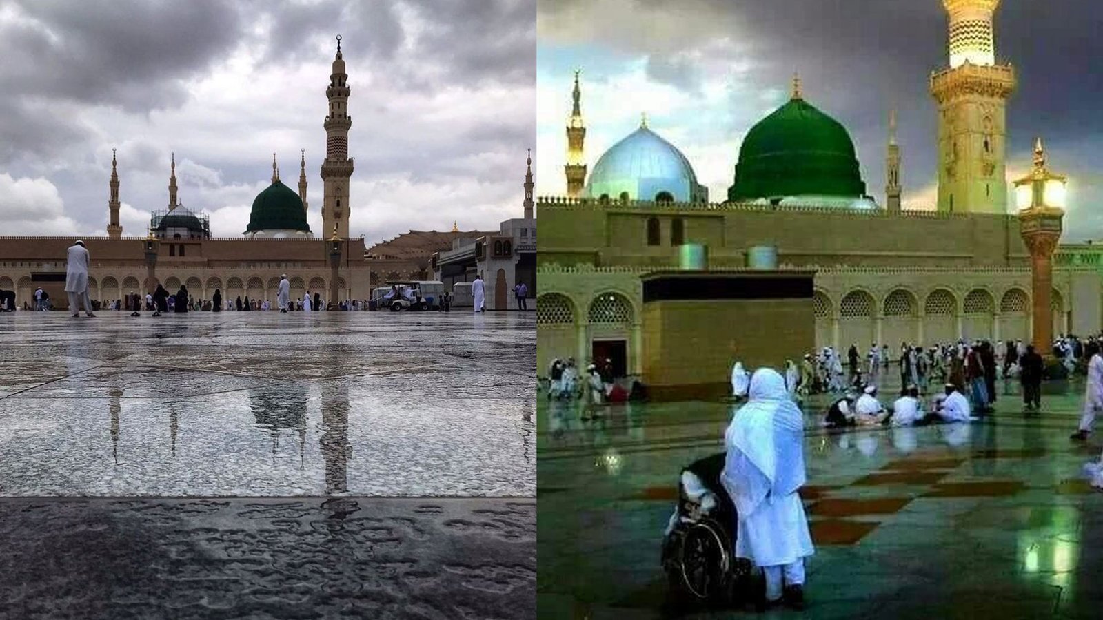 مدینہ منورہ میں موسلادھار بارش، گنبدِ خضریٰ پر اَبرِ رحمت کے ایمان افروز مناظر