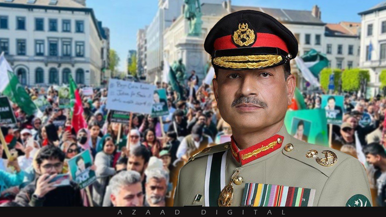 تحریک انصاف کا برطانیہ میں احتجاج، چیف آف ڈیفنس فورسز فیلڈ مارشل عاصم منیر کو ’کار بم دھماکے‘ کی دھمکیاں