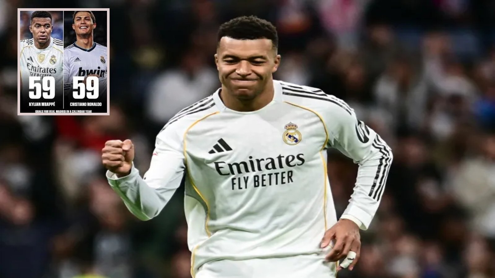 ایک سال میں سب سے زیادہ 59 گول ، ایمباپے نے رونالڈو کا ریکارڈ برابر کر دیا