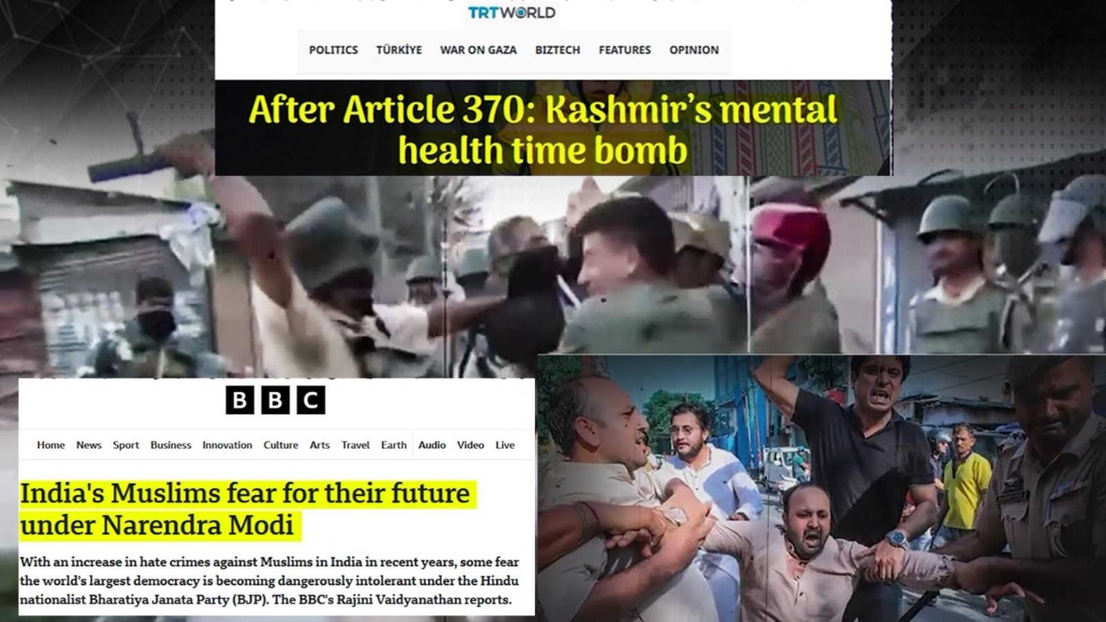 بھارت میں نسلی و مذہبی تشدد عروج پر، انسانی حقوق کی سنگین خلاف ورزیاں جاری