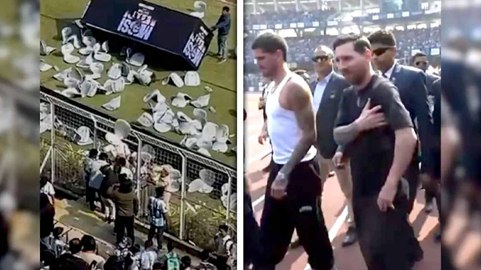 کلکتہ میں میسی کے مجسمے کی نقاب کشائی  شدید بدنظمی کا شکار، میسی  تقریب ادھوری چھوڑ کر بھاگنے پر مجبور