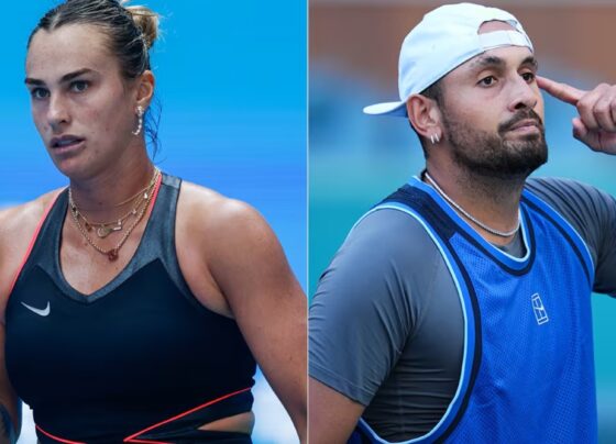 ٹینس کی دنیا میں منفرد مقابلہ ، ارینا سبالینکا اور نک کرگیوس مدمقابل