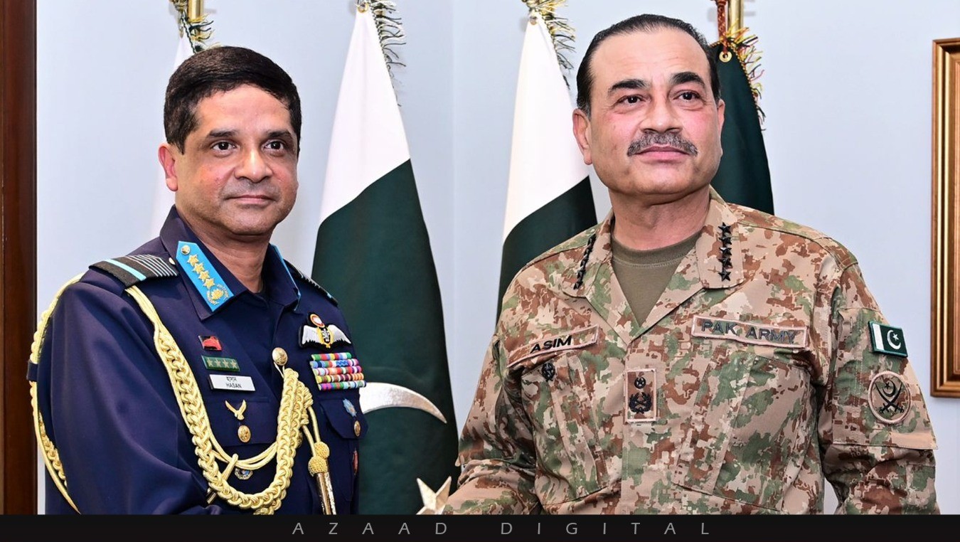 فیلڈ مارشل سید عاصم منیر سے بنگلہ دیشی ایئر چیف کی ملاقات، دوطرفہ دفاعی تعاون فروغ دینے پر تبادلہ خیال