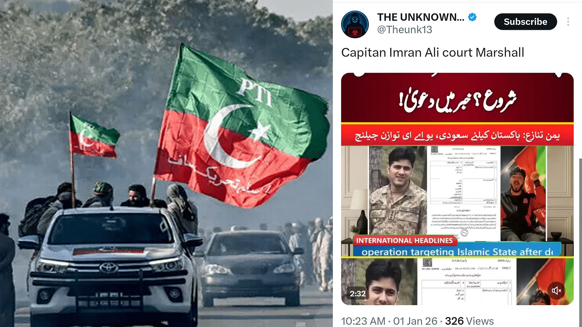 پی ٹی آئی اکاؤنٹس سے فوجی افسر کے کورٹ مارشل کی جھوٹی خبر سوشل میڈیا پر وائرل، ملکی اداروں کو بدنام کرنے کی سازش