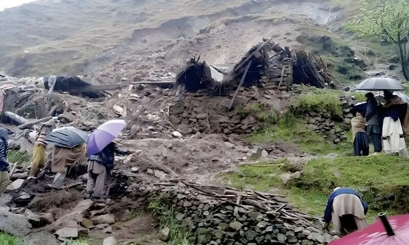 چترال، مکان پر تودہ گرنے سے ایک ہی خاندان کے 9 افراد جاں بحق