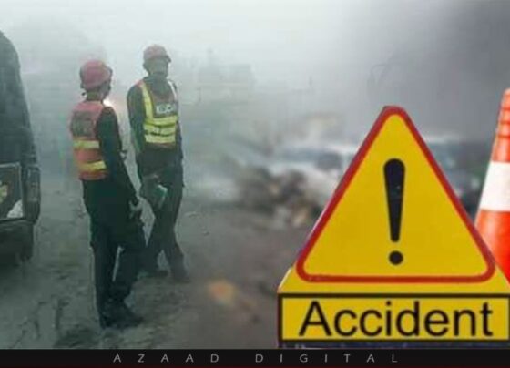 نوابشاہ: مہران ہائی وے پر دھند کے باعث گاڑیوں میں تصادم ، 3 افراد جاں بحق