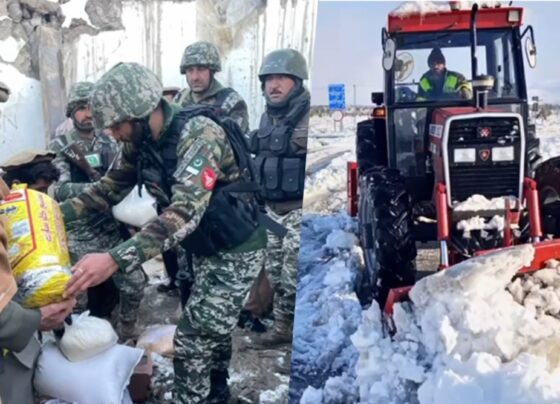 شدید برفباری کے دوران ضلع کرم میں پاک فوج کی فوری ریلیف کارروائیاں