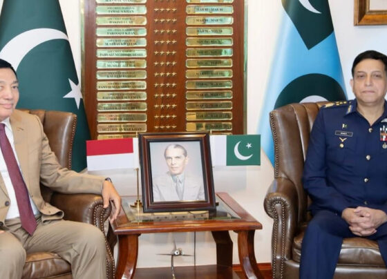 ایئرچیف مارشل سے انڈونیشیا کے وزیر دفاع کی ملاقات
