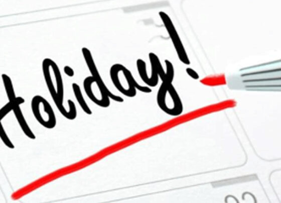 عام تعطیل کا اعلان