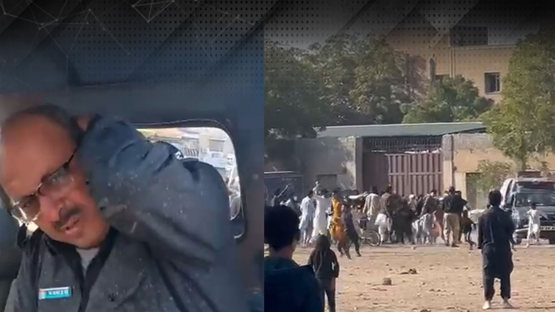 باغ جناح میں پی ٹی آئی کارکنان کاپولیس پر پتھرائو ،دو اہلکار زخمی