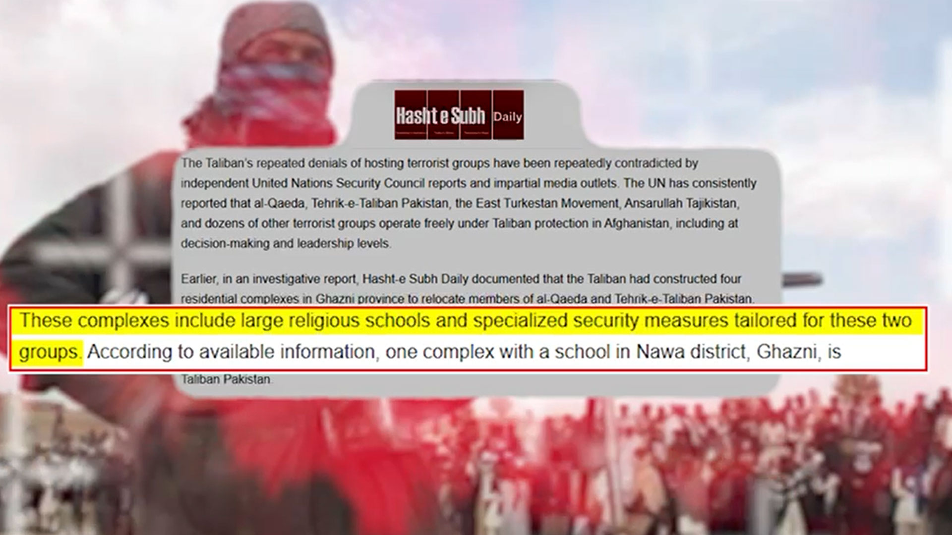 افغانستان میں دہشتگردوں کے محفوظ ٹھکانے منظر عام پر آگئے، ٹی ٹی پی کے لیے رہائشی کمپلیکس تعمیر، ہشت صبح کی تہلکہ خیز رپورٹ