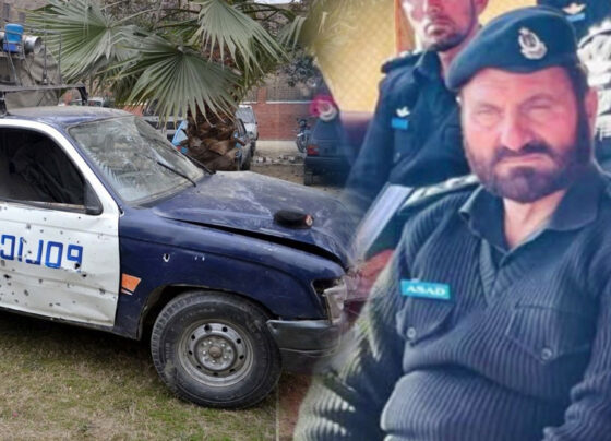 کوہاٹ دہشتگردوں کا پولیس وین پر حملہ