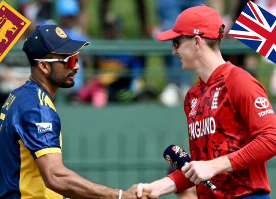 سری لنکا اور انگلینڈ کے درمیان میچ