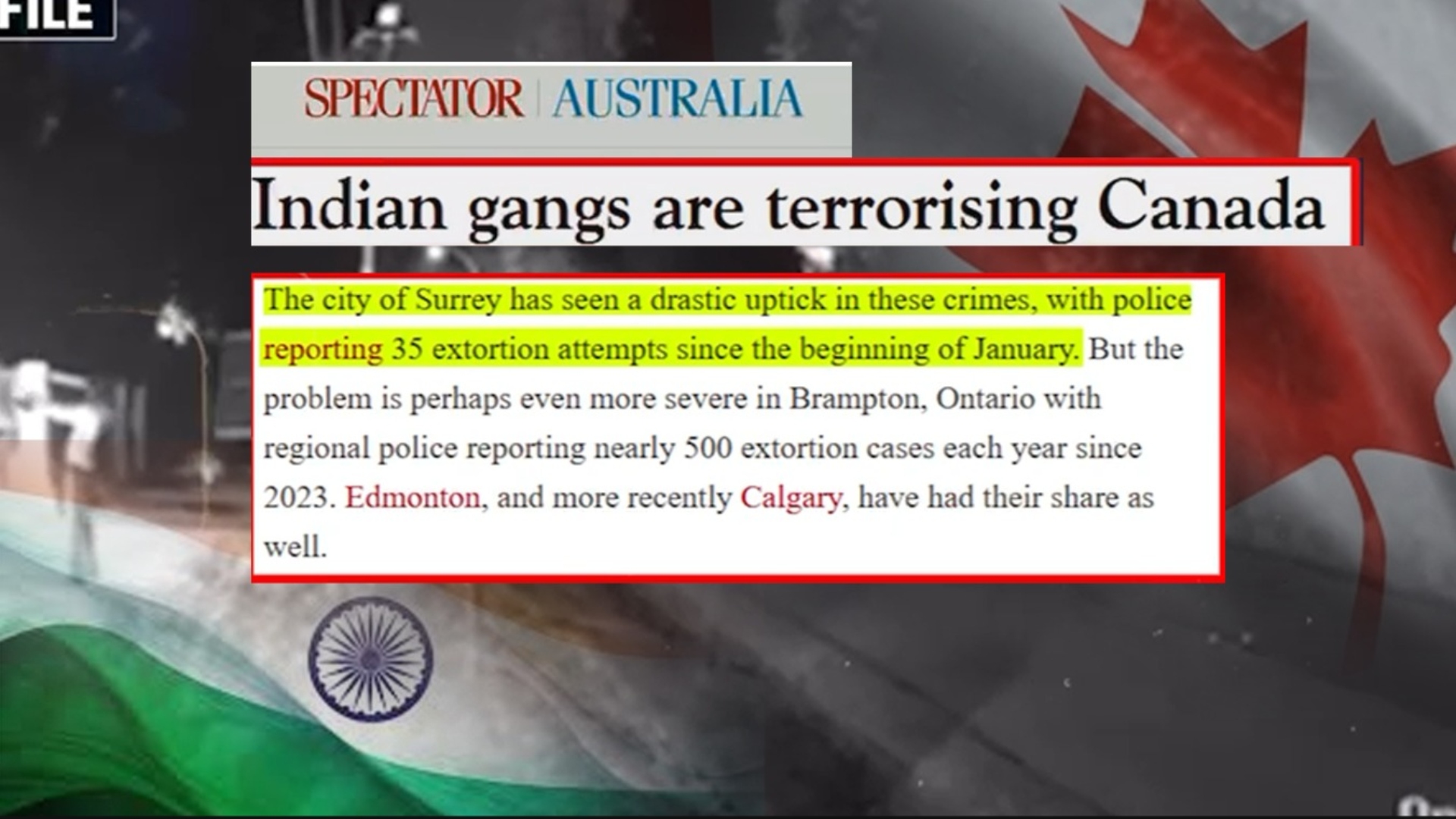 آسٹریلوی جریدے کا تہلکہ خیز انکشاف، کینیڈا میں بھارتی جرائم پیشہ نیٹ ورکس بے نقاب