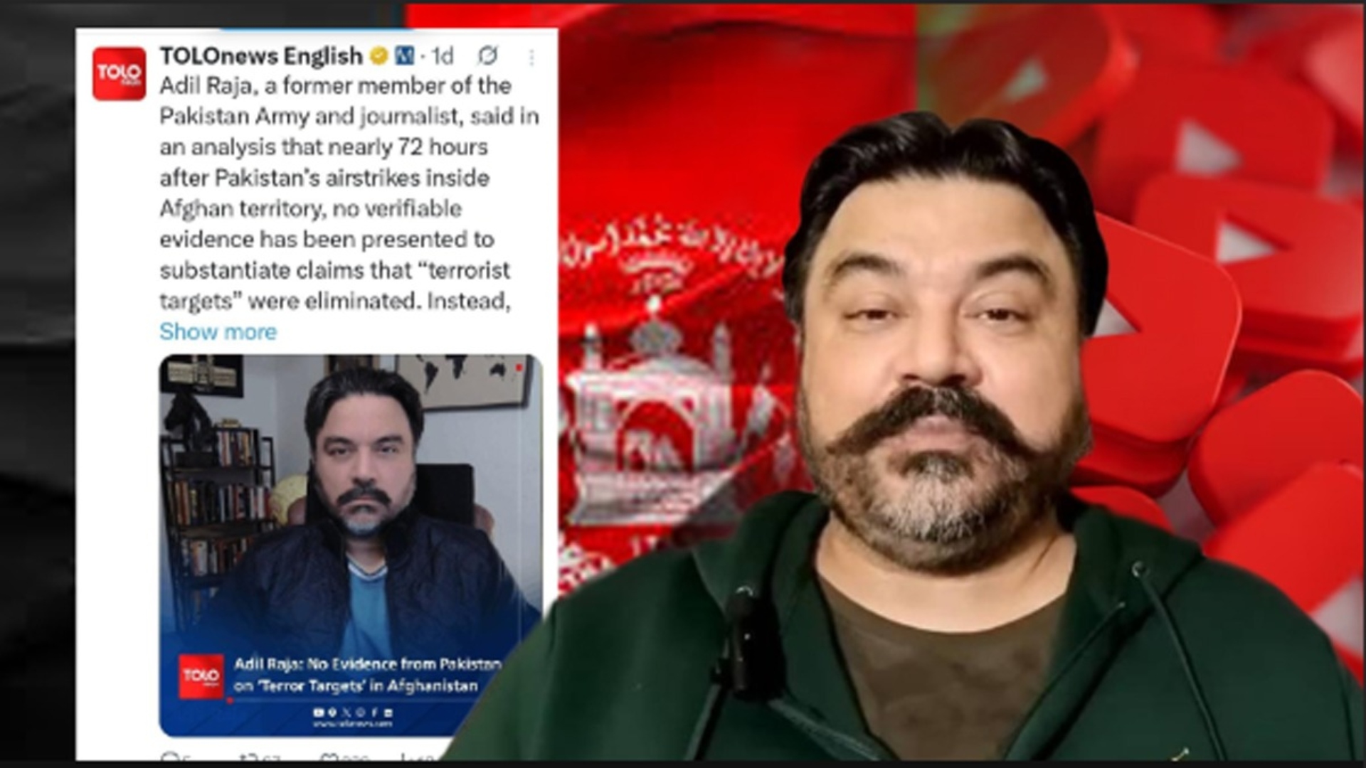 یوٹیوب کے حرام ڈالروں پر پلنے والا بھگوڑا عادل راجہ، بھارت کے بعد بنا افغانستان کا پالتو ، افغانی میڈیا نے بڑا تجزیہ نگار قرار دیدیا