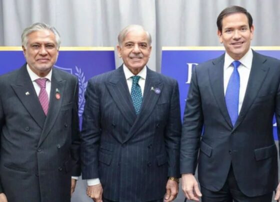 امریکی وزیرِ خارجہ مارکو روبیو کی وزیراعظم شہباز شریف، وزیرِ خارجہ اسحاق ڈار سے ملاقات