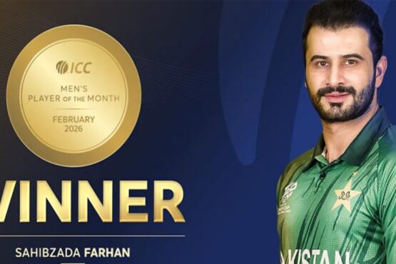 صاحبزادہ فرحان نے آئی سی سی پلیئر آف دی منتھ کا اعزاز اپنے نام کر لیا