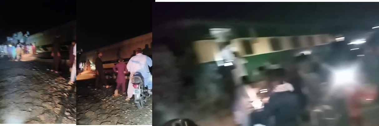 پشاور سے کراچی جانے والی تیز گام ایکسپریس بہاولپور کے قریب حادثے کا شکار، 7 مسافر زخمی