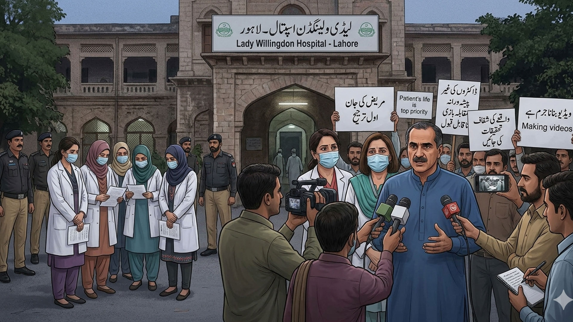 آپریشن تھیٹر میں مقابلہ بازی، لاہور اسپتال میں چونکا دینے والا واقعہ، 4 ڈاکٹرز معطل