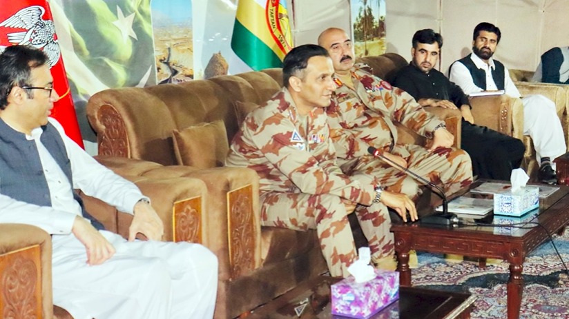 نوکنڈی میں آئی جی ایف سی بلوچستان (ساؤتھ) کی زیر صدارت عوامی جرگے کا انعقاد، سیکیورٹی صورتحال اور بارڈر امور  پر تبادلہ خیال