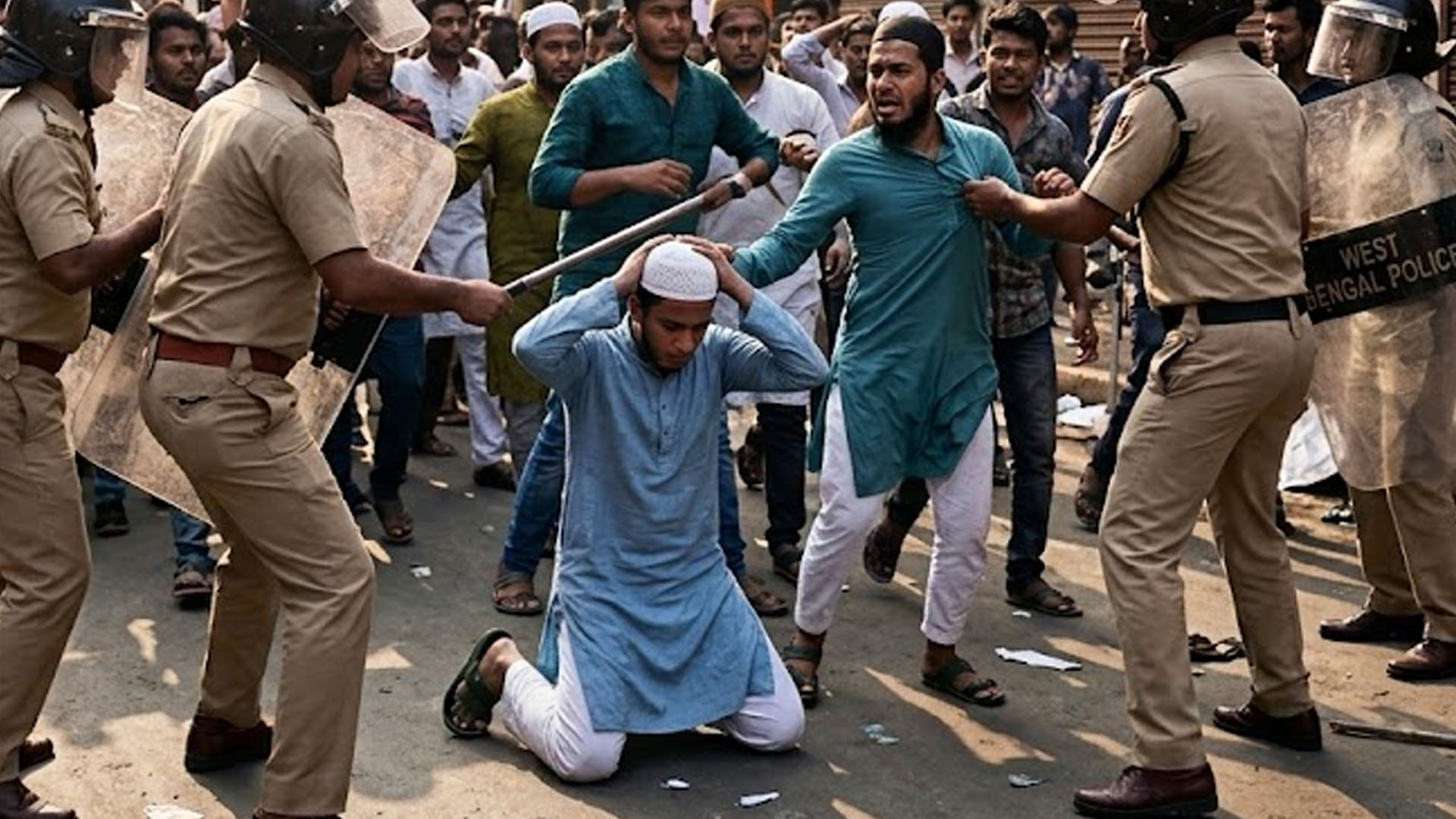 مودی کی مسلمان دشمنی،مغربی بنگال میں بے گناہ مسلم نوجوان پر پولیس کا بیہمانہ تشدد،ویڈیو وائرل