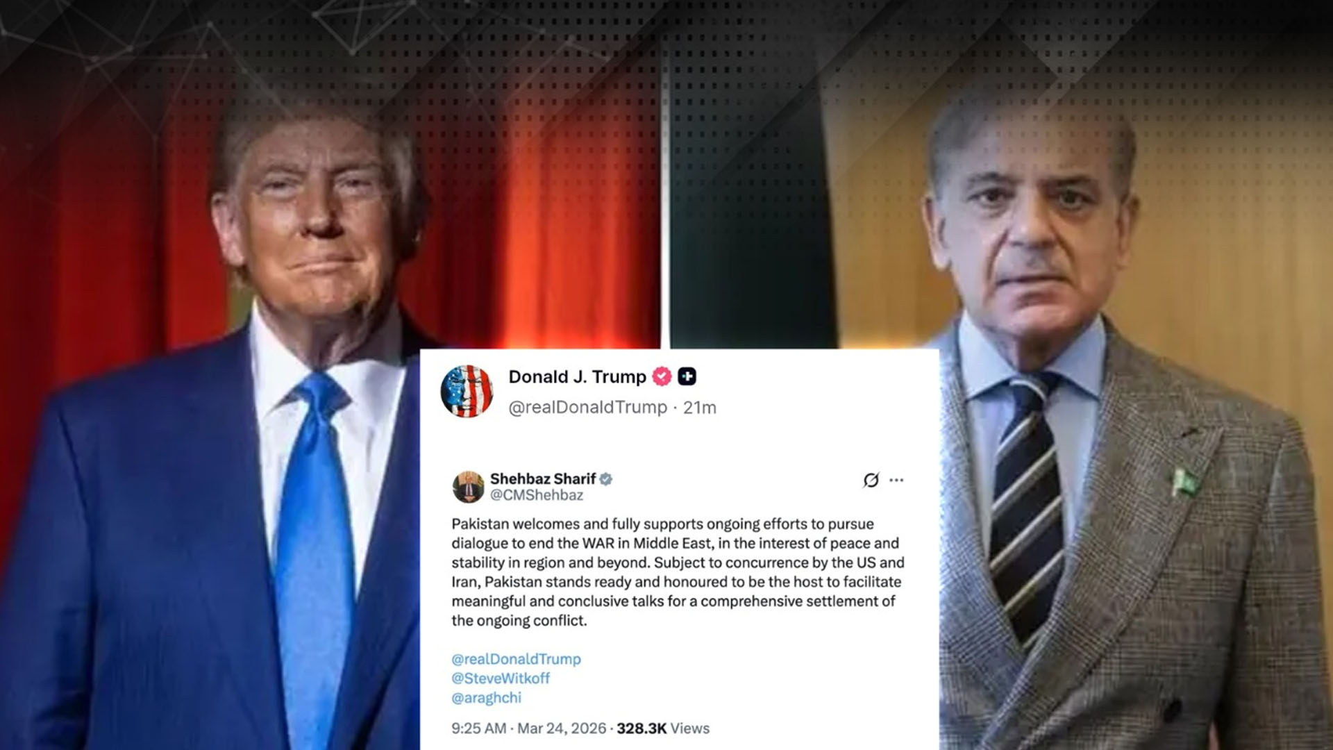 امریکی صدر ٹرمپ نے شہباز شریف کا ٹویٹ سوشل میڈیا پر شیئر کردیا