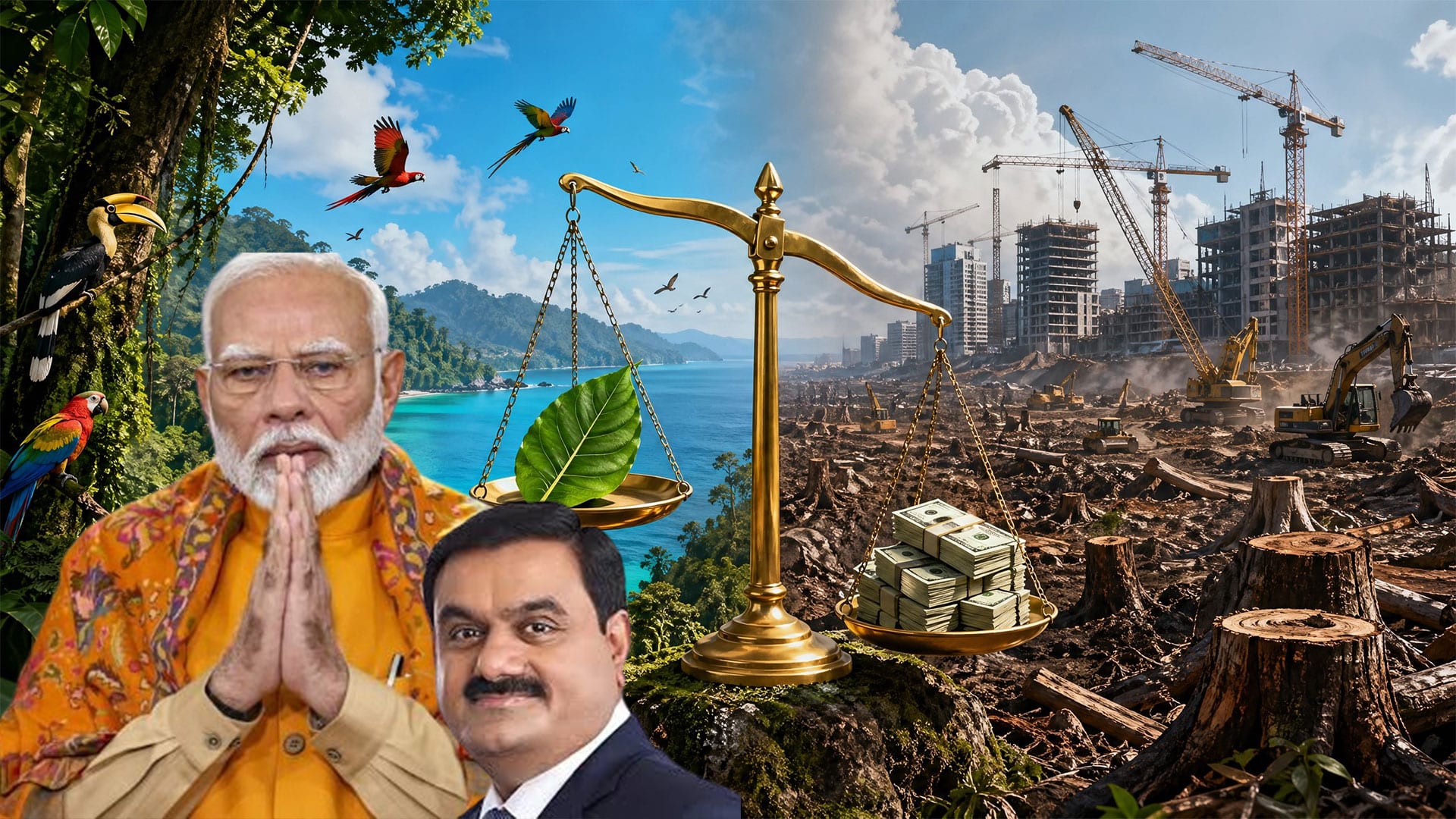 بھارت کی تاریخ کی سب سے بڑی لوٹ مار، مودی سرکار پر جزیرہ نکوبار اڈانی کے حوالے کرنے کا بڑا الزام