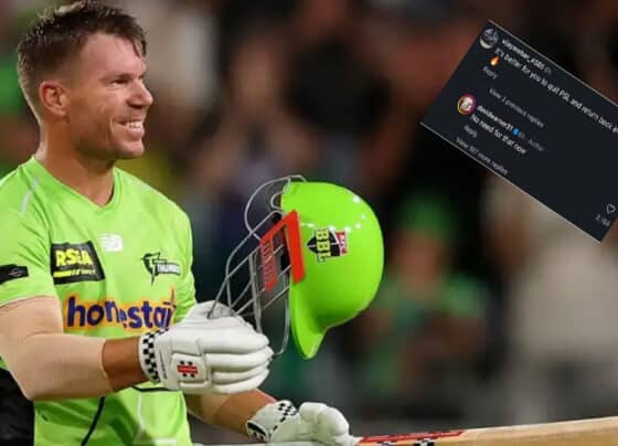 پی ایس ایل بمقابلہ آئی پی ایل، ڈیوڈ وارنر نے بھارتی صارف کی ’بولتی بند‘ کر دی