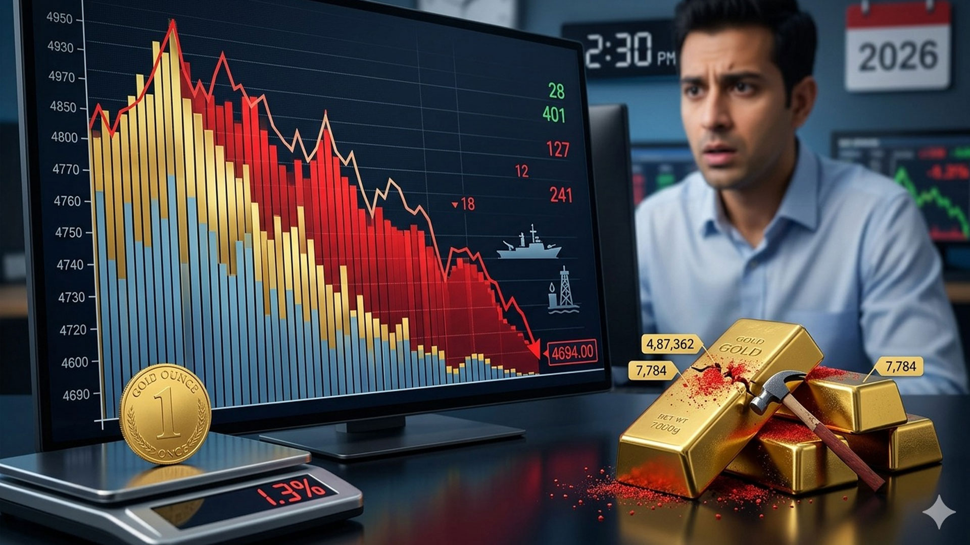 قیمتیں اچانک گر گئیں، کیا سونا مزید سستا ہونے والا ہے؟ ، عالمی ومقامی صرافہ بازار میں نئی ہلچل