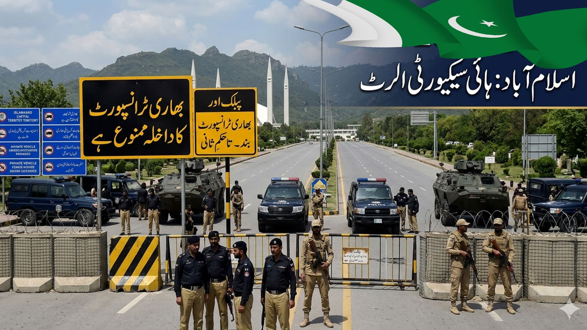 اسلام آباد میں ہائی الرٹ، انتظامیہ کی ٹرانسپورٹرز اور شہریوں کے لیے نئی ہدایات جاری